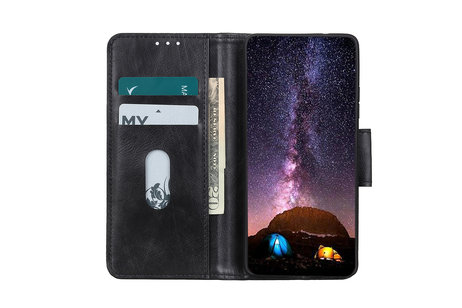 Zakelijke Book Case Telefoonhoesje voor Samsung Galaxy M31 - Zwart