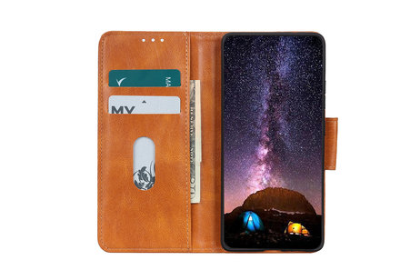 Zakelijke Book Case Telefoonhoesje voor iPhone 11 Pro - Bruin