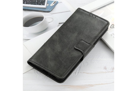 BAOHU Zakelijke Book Case Telefoonhoesje Geschikt voor de iPhone 11 Pro - Portemonnee Hoesje - Pasjeshouder Wallet Case - Donker Groen