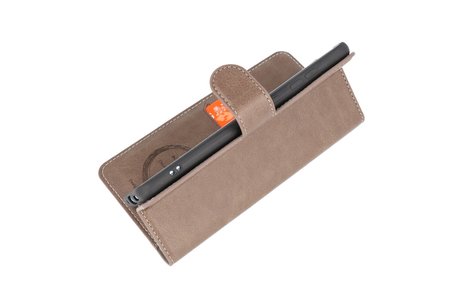 BAOHU KAIYUE - Luxe Portemonnee Hoesje - Pasjeshouder Telefoonhoesje - Wallet Case - Geschikt voor Samsung Galaxy A31 -  Grijs