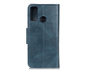 BAOHU Zakelijke Book Case Telefoonhoesje Geschikt voor de Samsung Galaxy M31 - Portemonnee Hoesje - Pasjeshouder Wallet Case -  Blauw