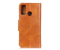BAOHU Zakelijke Book Case Telefoonhoesje Geschikt voor de Samsung Galaxy M31 - Portemonnee Hoesje - Pasjeshouder Wallet Case - Bruin