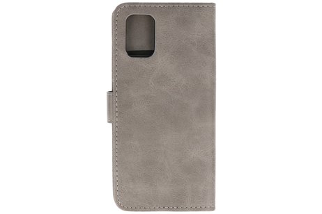 BAOHU Hoesje Geschikt voor Samsung Galaxy A71 - Kaarthouder Book Case Telefoonhoesje - Grijs