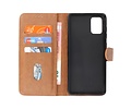 BAOHU Hoesje Geschikt voor Samsung Galaxy A71 - Kaarthouder Book Case Telefoonhoesje - Bruin