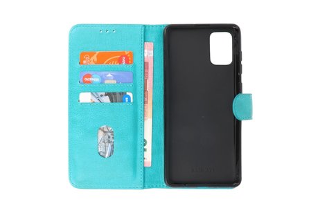BAOHU Hoesje Geschikt voor Samsung Galaxy A71 - Kaarthouder Book Case Telefoonhoesje - Groen