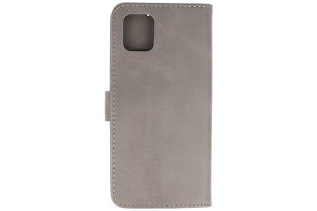 BAOHU Hoesje Geschikt voor de Samsung Galaxy Note 10 Lite - Kaarthouder Book Case Telefoonhoesje - Grijs