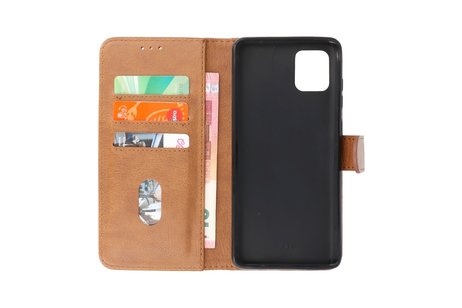 Samsung Galaxy Note 10 Lite Hoesje Kaarthouder Book Case Telefoonhoesje Bruin