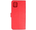 BAOHU Hoesje Geschikt voor de Samsung Galaxy Note 10 Lite - Kaarthouder Book Case Telefoonhoesje - Rood