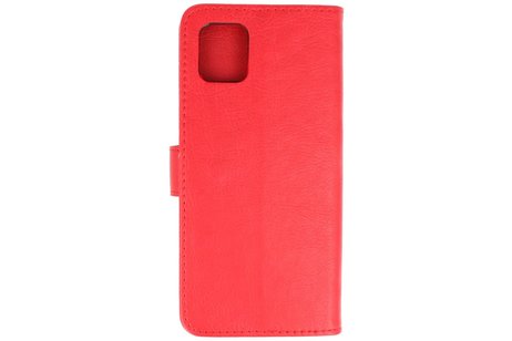 BAOHU Hoesje Geschikt voor de Samsung Galaxy Note 10 Lite - Kaarthouder Book Case Telefoonhoesje - Rood