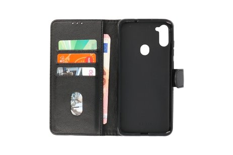 BAOHU Hoesje Geschikt voor Samsung Galaxy A11 - Kaarthouder Book Case Telefoonhoesje - Zwart