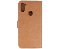 BAOHU Hoesje Geschikt voor Samsung Galaxy A11 - Kaarthouder Book Case Telefoonhoesje - Bruin