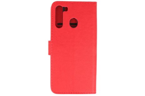 BAOHU Hoesje Geschikt voor Samsung Galaxy A21 - Kaarthouder Book Case Telefoonhoesje - Rood
