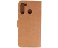 BAOHU Hoesje Geschikt voor Samsung Galaxy A21 - Kaarthouder Book Case Telefoonhoesje - Bruin