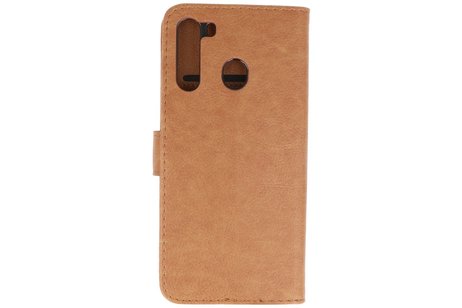 BAOHU Hoesje Geschikt voor Samsung Galaxy A21 - Kaarthouder Book Case Telefoonhoesje - Bruin