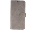 BAOHU Hoesje Geschikt voor Samsung Galaxy A21 - Kaarthouder Book Case Telefoonhoesje - Grijs