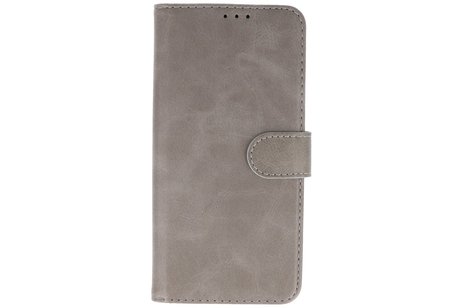 BAOHU Hoesje Geschikt voor Samsung Galaxy A21 - Kaarthouder Book Case Telefoonhoesje - Grijs