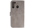 BAOHU Hoesje Geschikt voor Samsung Galaxy A21 - Kaarthouder Book Case Telefoonhoesje - Grijs