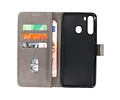 BAOHU Hoesje Geschikt voor Samsung Galaxy A21 - Kaarthouder Book Case Telefoonhoesje - Grijs