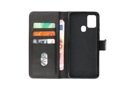 BAOHU Hoesje Geschikt voor Samsung Galaxy A21s - Kaarthouder Book Case Telefoonhoesje - Zwart