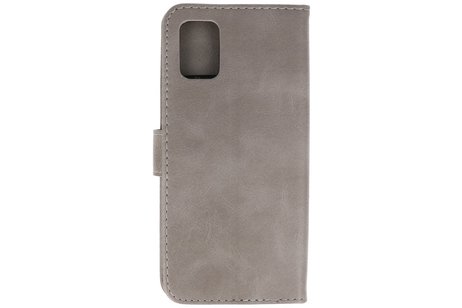 Samsung Galaxy A31 Hoesje Kaarthouder Book Case Telefoonhoesje Grijs