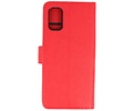 Hoesje Geschikt voor Samsung Galaxy A41 - Kaarthouder Book Case Telefoonhoesje - Rood