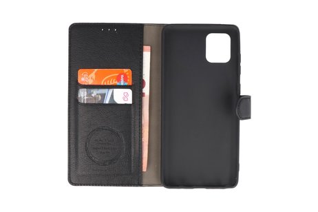 KAIYUE - Luxe Portemonnee Hoesje - Pasjeshouder Telefoonhoesje - Wallet Case - Geschikt voor Samsung Galaxy S10 Lite - Zwart