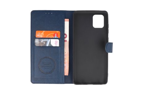 KAIYUE - Luxe Portemonnee Hoesje - Pasjeshouder Telefoonhoesje - Wallet Case - Geschikt voor Samsung Galaxy S10 Lite - Navy