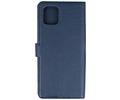 KAIYUE - Luxe Portemonnee Hoesje - Pasjeshouder Telefoonhoesje - Wallet Case - Geschikt voor Samsung Galaxy Note 10 Lite - Navy