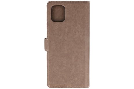 KAIYUE - Luxe Portemonnee Hoesje - Pasjeshouder Telefoonhoesje - Wallet Case - Geschikt voor Samsung Galaxy Note 10 Lite - Grijs