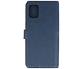 KAIYUE - Luxe Portemonnee Hoesje - Pasjeshouder Telefoonhoesje - Wallet Case - Geschikt voor Samsung Galaxy A31 - Navy