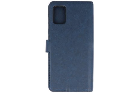 KAIYUE - Luxe Portemonnee Hoesje - Pasjeshouder Telefoonhoesje - Wallet Case - Geschikt voor Samsung Galaxy A31 - Navy