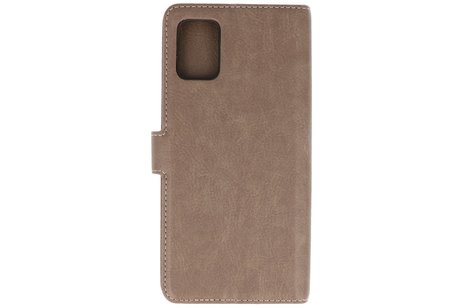 BAOHU KAIYUE - Luxe Portemonnee Hoesje - Pasjeshouder Telefoonhoesje - Wallet Case - Geschikt voor Samsung Galaxy A31 -  Grijs
