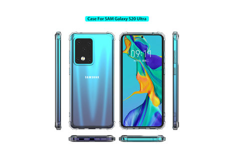 BAOHU Schokbestendig Back Cover Hoesje - Shockproof Telefoonhoesje -  Geschikt voor  Samsung Galaxy S20 Ultra - Transparant