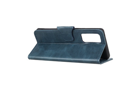 Zakelijke Book Case Telefoonhoesje voor Samsung Galaxy Note 20 - Blauw