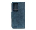 BAOHU Zakelijke Book Case Telefoonhoesje Geschikt voor de Samsung Galaxy Note 20 Ultra - Portemonnee Hoesje - Pasjeshouder Wallet Case - Blauw