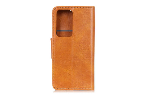 BAOHU Zakelijke Book Case Telefoonhoesje Geschikt voor de Samsung Galaxy Note 20 Ultra - Portemonnee Hoesje - Pasjeshouder Wallet Case - Bruin