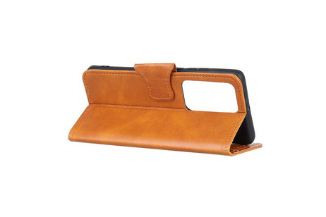 BAOHU Zakelijke Book Case Telefoonhoesje Geschikt voor de Samsung Galaxy Note 20 Ultra - Portemonnee Hoesje - Pasjeshouder Wallet Case - Bruin