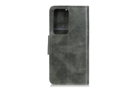 Zakelijke Book Case Telefoonhoesje voor Samsung Galaxy Note 20 Ultra - Donker Groen