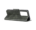BAOHU Zakelijke Book Case Telefoonhoesje Geschikt voor de Samsung Galaxy Note 20 Ultra - Portemonnee Hoesje - Pasjeshouder Wallet Case - Donker Groen