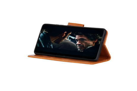 Zakelijke Book Case Telefoonhoesje voor Oppo Find X2 - Bruin