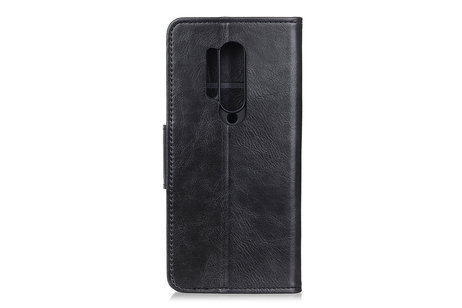 BAOHU Zakelijke Book Case Telefoonhoesje Geschikt voor OnePlus 8 Pro - Portemonnee Hoesje - Pasjeshouder Wallet Case - Zwart