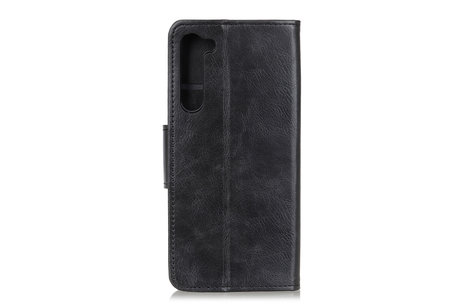 BAOHU Zakelijke Book Case Telefoonhoesje Geschikt voor OnePlus Nord - Portemonnee Hoesje - Pasjeshouder Wallet Case - Zwart