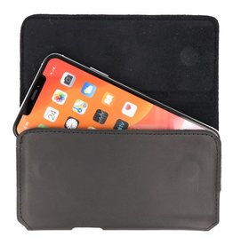 BAOHU BAOHU Handmade Leer Horizontaal Draagtas Maat L Zwart