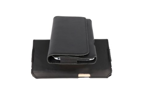 BAOHU BAOHU Handmade Leer Horizontaal Draagtas Maat L Zwart