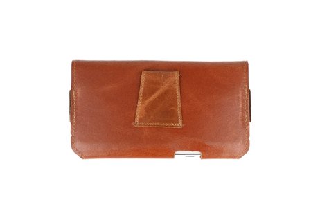 BAOHU BAOHU Handmade Leer Horizontaal Draagtas Maat L Bruin