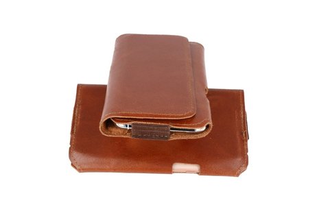 BAOHU BAOHU Handmade Leer Horizontaal Draagtas Maat L Bruin