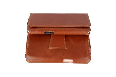 BAOHU BAOHU Handmade Leer Horizontaal Draagtas Maat XL Bruin