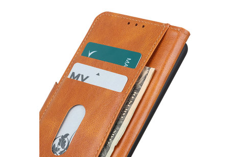 BAOHU Zakelijke Book Case Telefoonhoesje Geschikt voor de iPhone 12 Pro Max - Portemonnee Hoesje - Pasjeshouder Wallet Case - Bruin