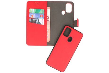 2 in 1 Book Case Telefoonhoesje voor Samsung Galaxy A21s - Rood