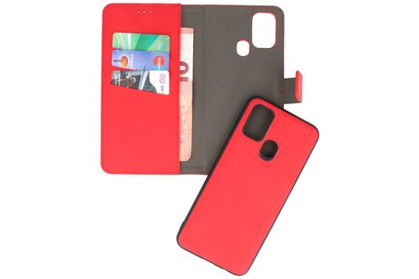 BAOHU 2 in 1 Book Case Telefoonhoesje - Hoesje Geschikt voor Samsung Galaxy A21s - Rood